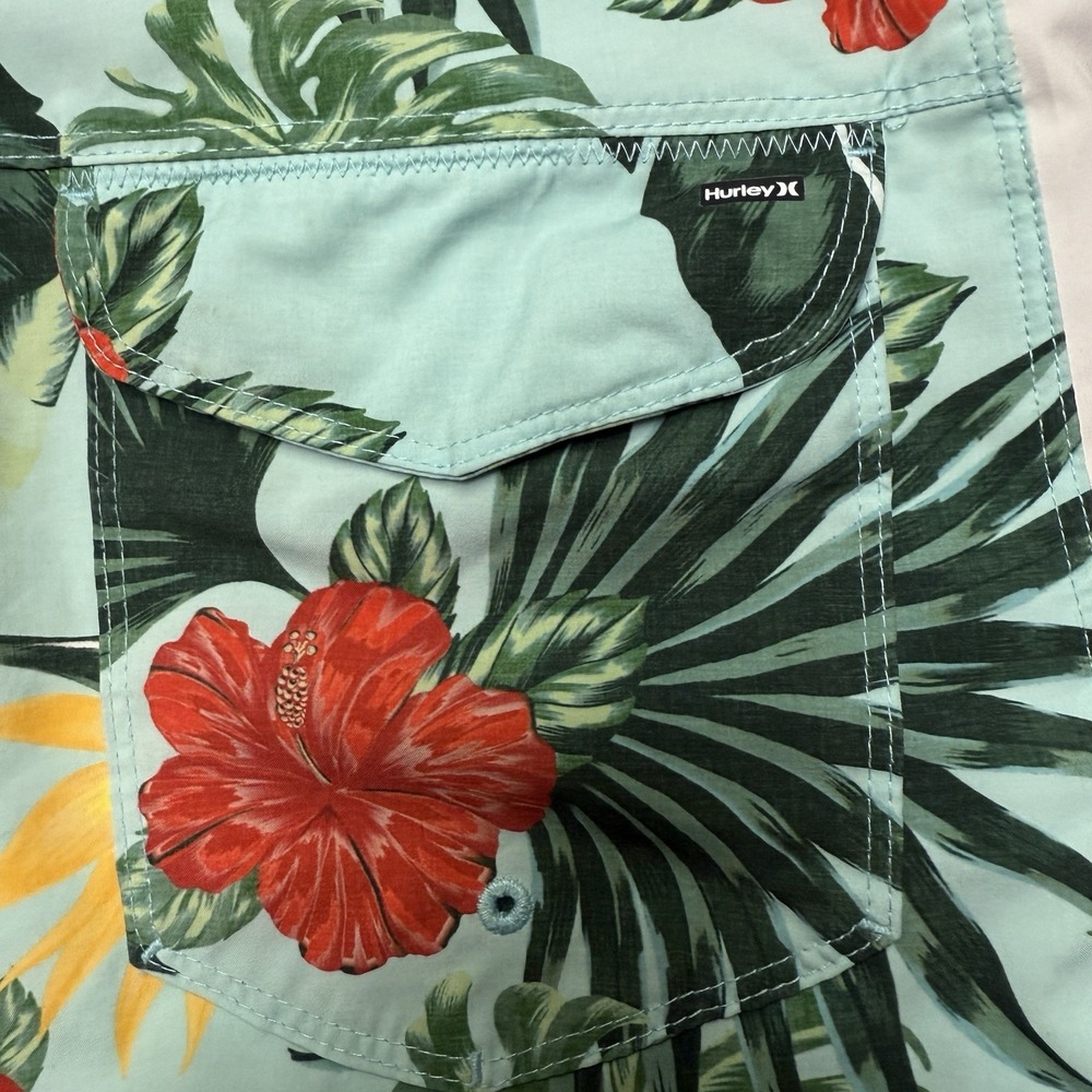 Hurley Phantom Shorts Mens 32 Phantom Beach Board Swim Trunks Tropical Floral - Picture 4 of 8